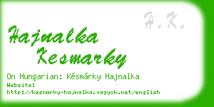 hajnalka kesmarky business card